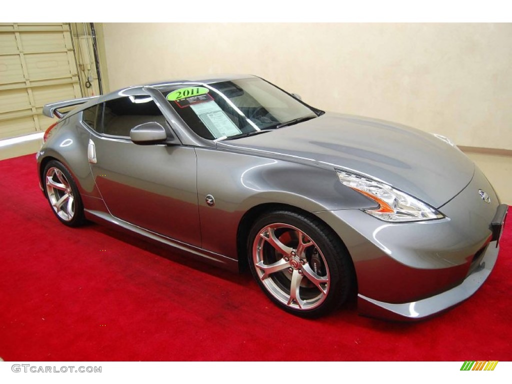 2011 370Z NISMO Coupe - Gun Metallic / NISMO Black/Red photo #1