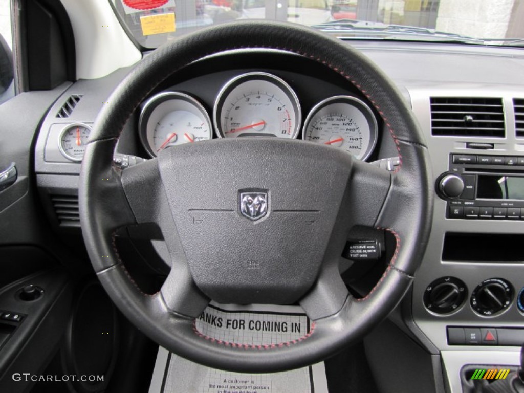 2008 Dodge Caliber SRT4 Dark Slate Gray Steering Wheel Photo #63168760