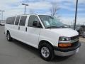 Summit White 2011 Chevrolet Express LT 3500 Extended Passenger Van Exterior
