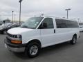 Summit White - Express LT 3500 Extended Passenger Van Photo No. 3