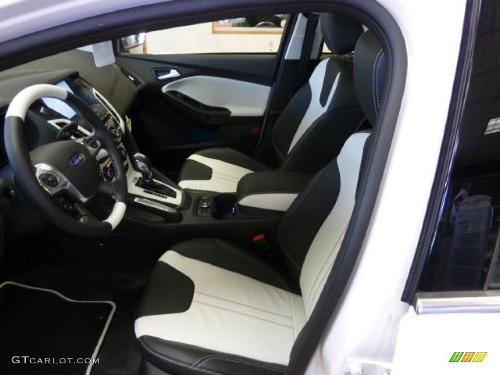 2012 Focus SEL 5-Door - White Platinum Tricoat Metallic / Arctic White Leather photo #8