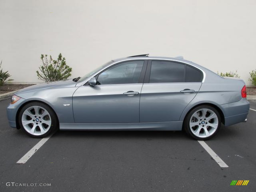 2006 3 Series 330i Sedan - Quartz Blue Metallic / Black photo #3