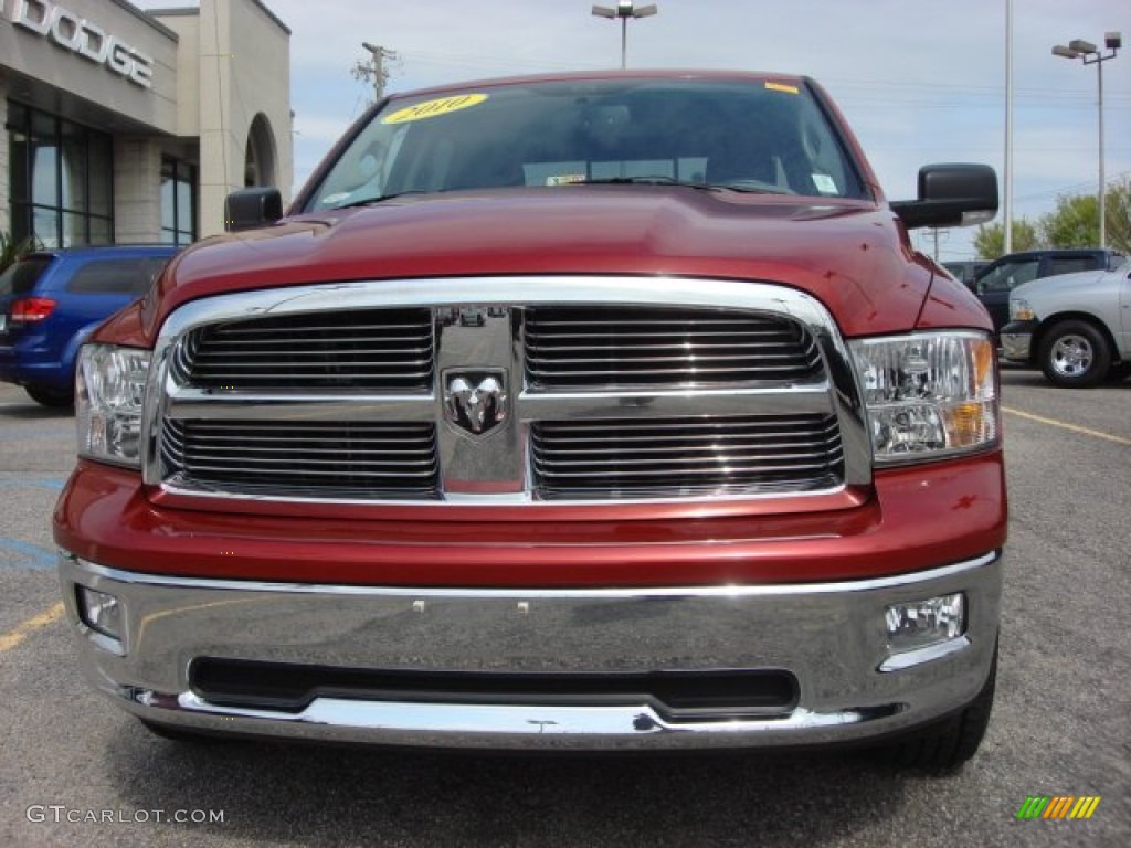 2010 Ram 1500 Big Horn Crew Cab - Inferno Red Crystal Pearl / Dark Slate/Medium Graystone photo #8