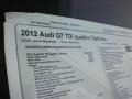2012 Audi Q7 3.0 TDI quattro Window Sticker