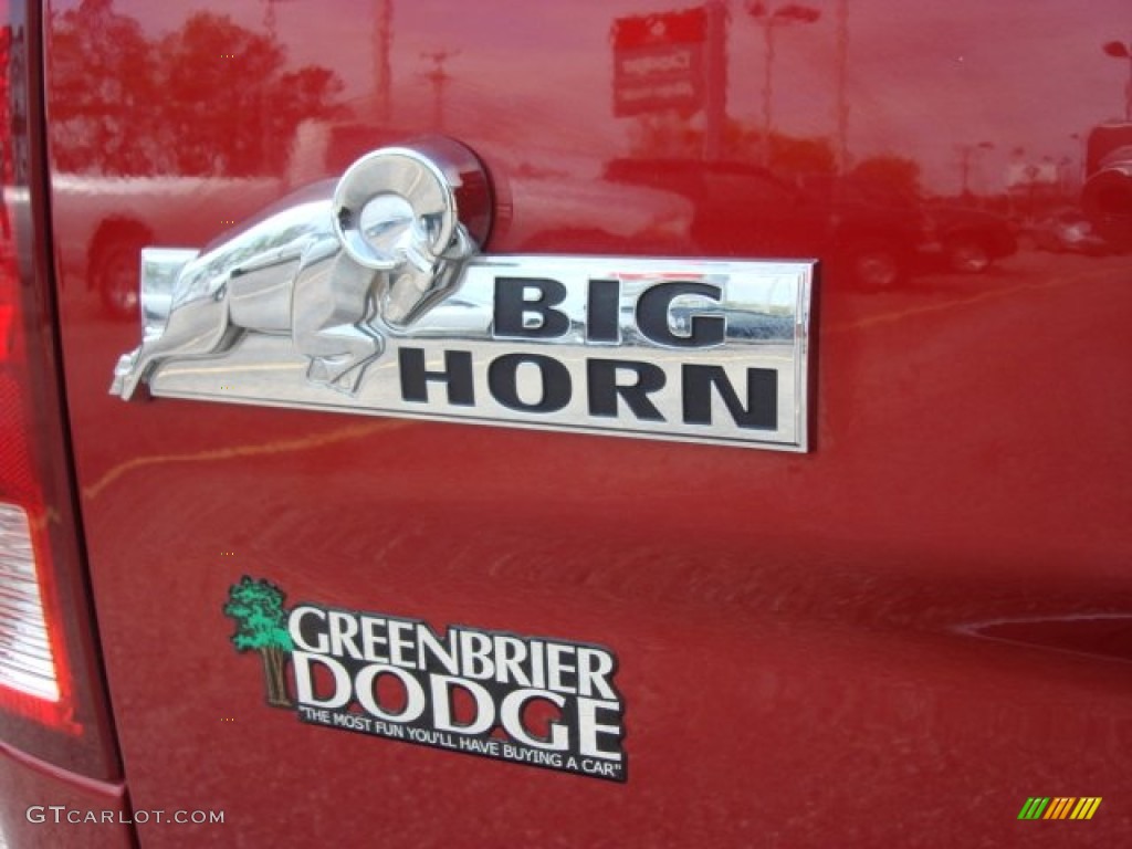 2010 Ram 1500 Big Horn Crew Cab - Inferno Red Crystal Pearl / Dark Slate/Medium Graystone photo #32