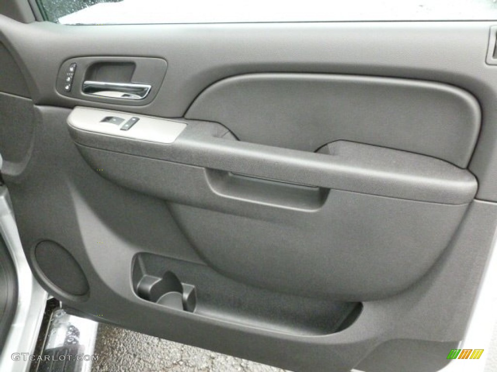 2012 Chevrolet Silverado 1500 LTZ Extended Cab 4x4 Ebony Door Panel Photo #63174595