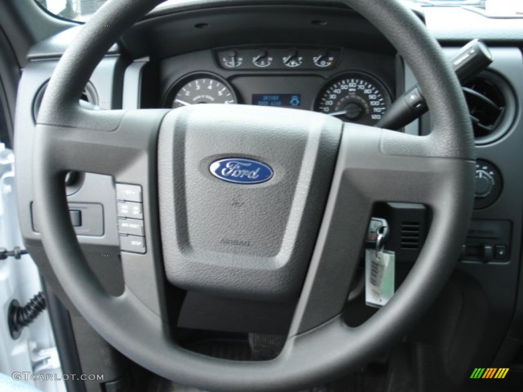 2011 Ford F150 XL Regular Cab 4x4 Steel Gray Steering Wheel Photo #63175456
