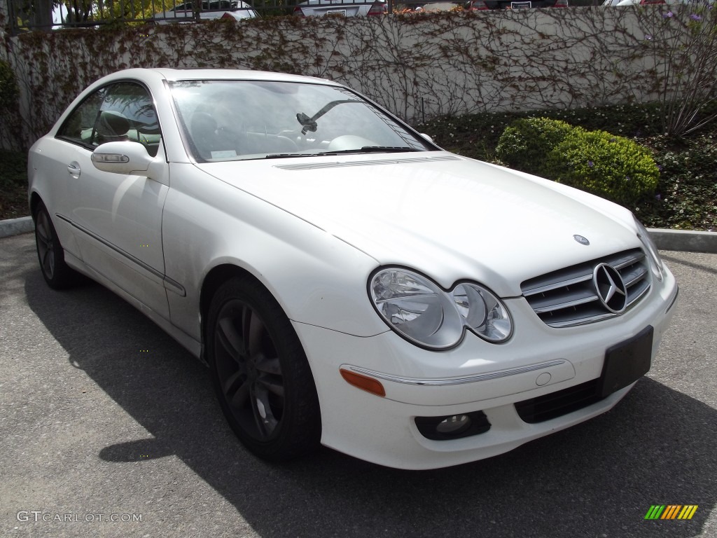 2006 CLK 350 Coupe - Alabaster White / Stone photo #1