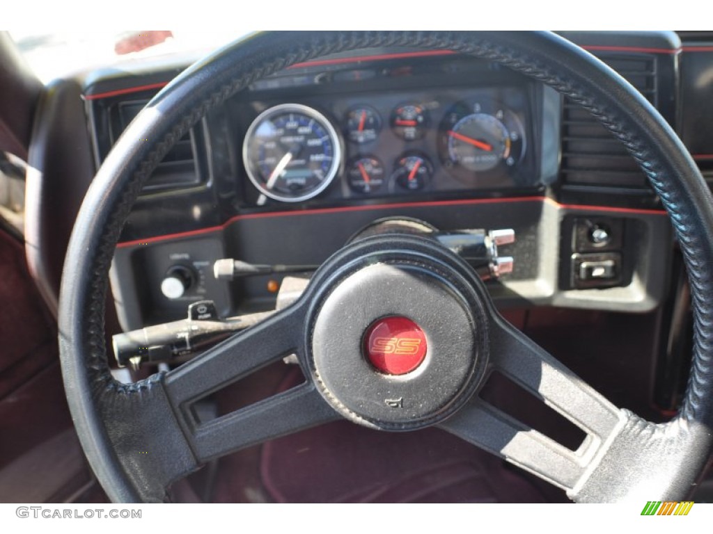 1988 Chevrolet Monte Carlo SS Maroon Steering Wheel Photo #63177361
