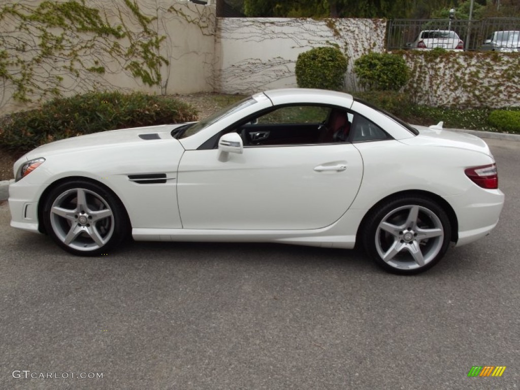 2012 SLK 250 Roadster - Arctic White / Bengal Red photo #4