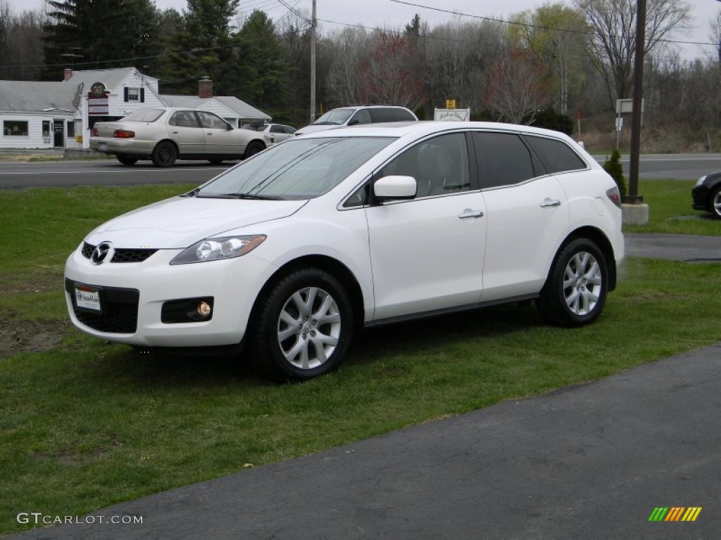 2007 CX-7 Grand Touring AWD - Crystal White Pearl Mica / Sand photo #1