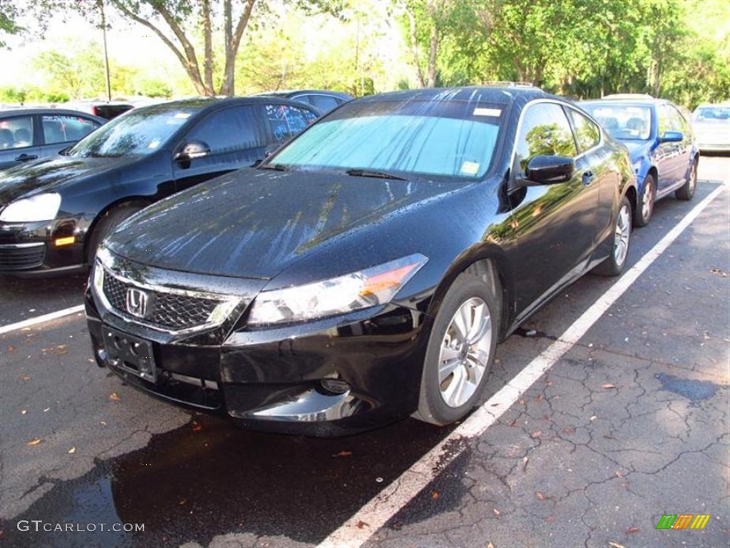 2009 Accord LX-S Coupe - Crystal Black Pearl / Black photo #4