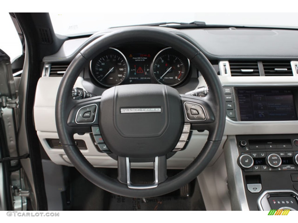 2012 Land Rover Range Rover Evoque Prestige Cirrus/Lunar Steering Wheel Photo #63181391