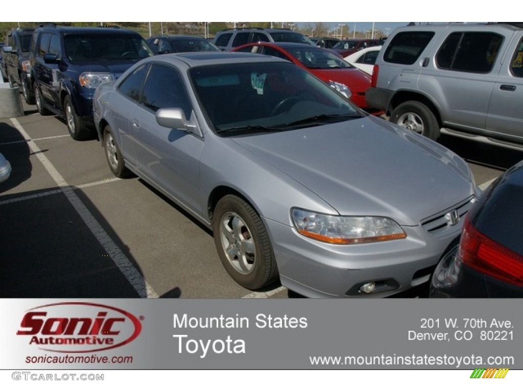 2001 Accord EX Coupe - Satin Silver Metallic / Black photo #1