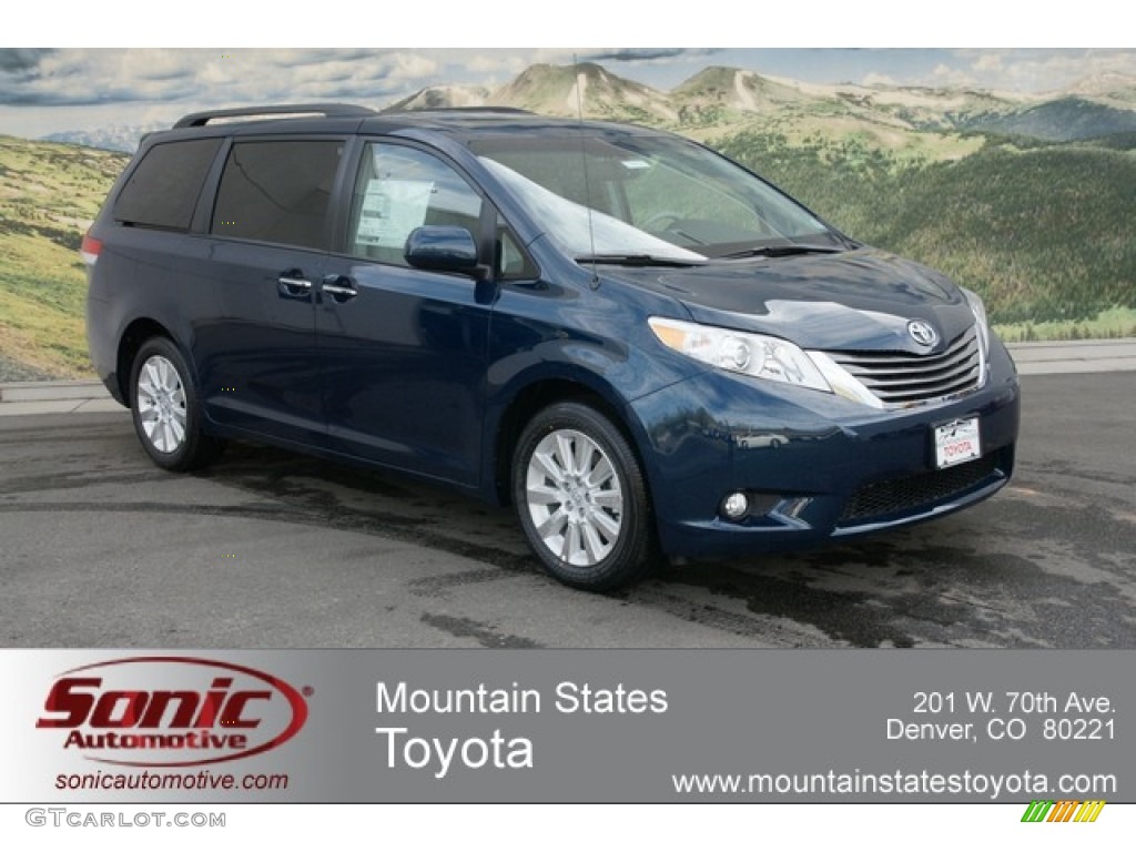 2012 Sienna XLE AWD - South Pacific Pearl / Bisque photo #1