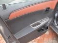 Ebony/Brick Red 2008 Chevrolet Malibu LTZ Sedan Door Panel