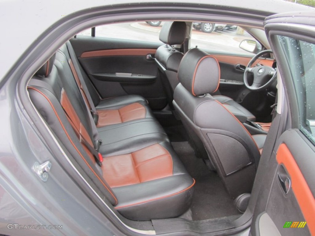 Ebony/Brick Red Interior 2008 Chevrolet Malibu LTZ Sedan Photo #63184060