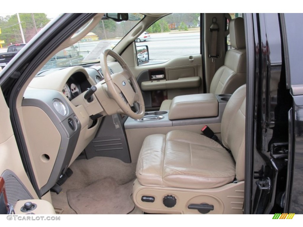 Tan Interior 2005 Ford F150 Lariat SuperCrew Photo #63184172