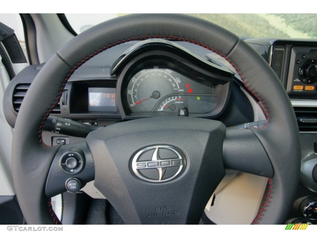2012 Scion iQ Standard iQ Model Dark Gray Steering Wheel Photo #63184252