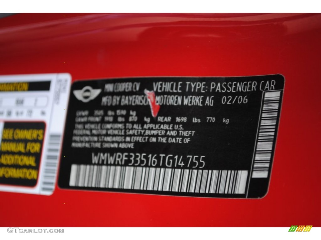 2006 Cooper Convertible - Chili Red / Panther Black photo #25