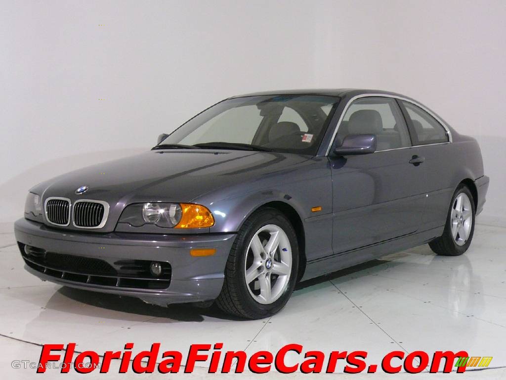 2003 3 Series 325i Coupe - Steel Blue Metallic / Grey photo #1