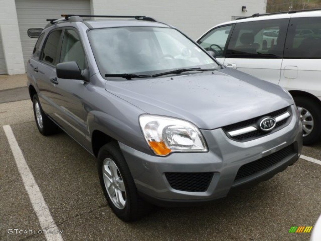 2009 Sportage LX V6 4x4 - Steel Silver / Black photo #1