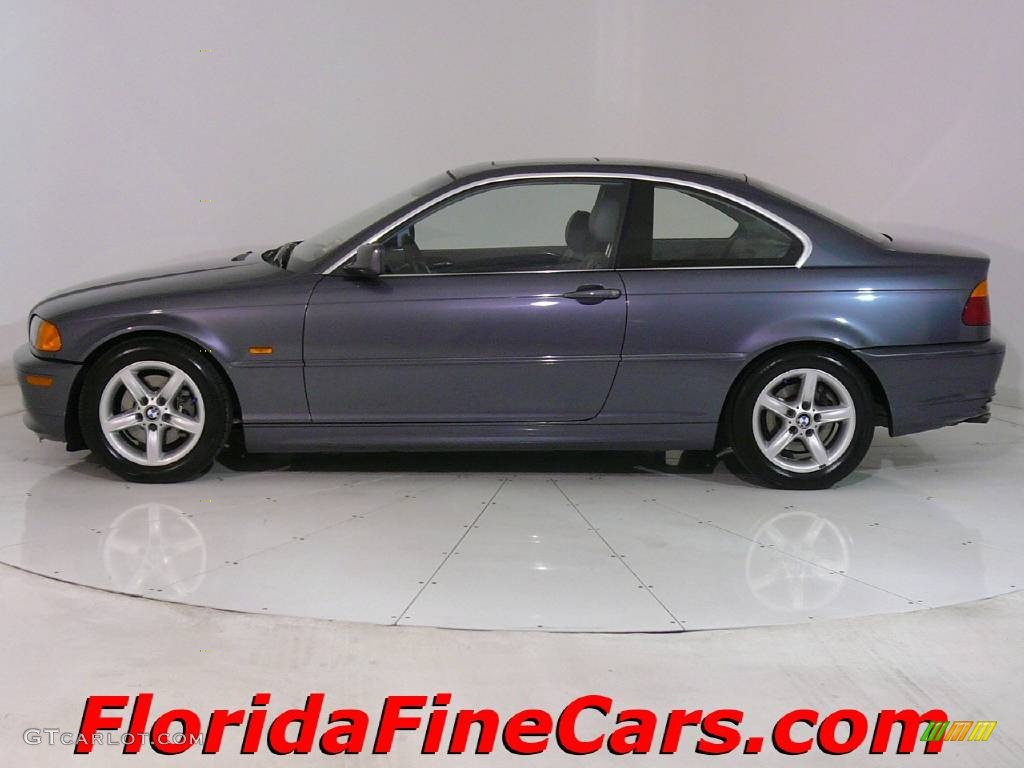 2003 3 Series 325i Coupe - Steel Blue Metallic / Grey photo #3