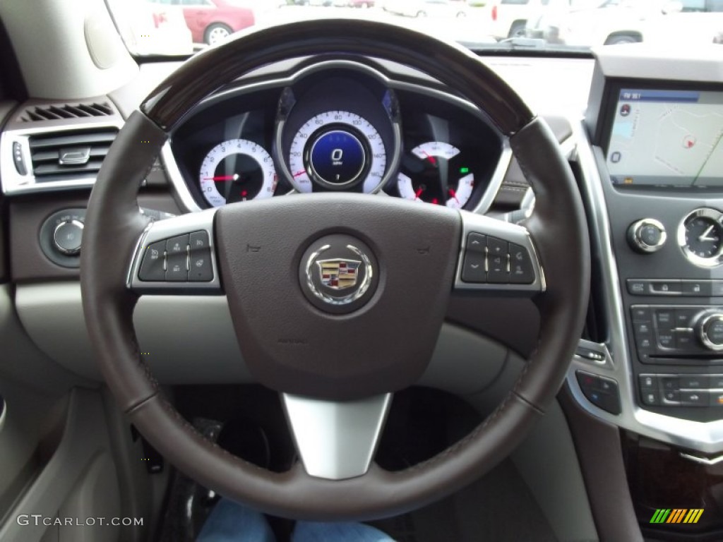2012 Cadillac SRX Performance Shale/Brownstone Steering Wheel Photo #63186394