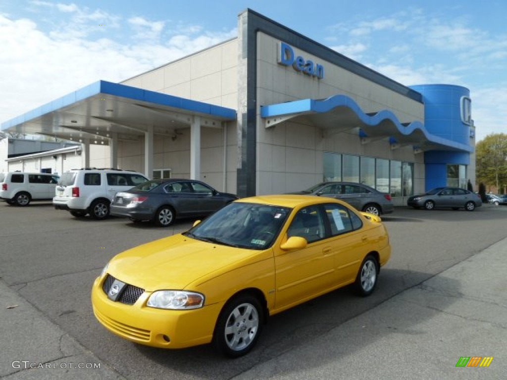 2006 Sentra 1.8 S Special Edition - Sunburst Yellow / Charcoal photo #1