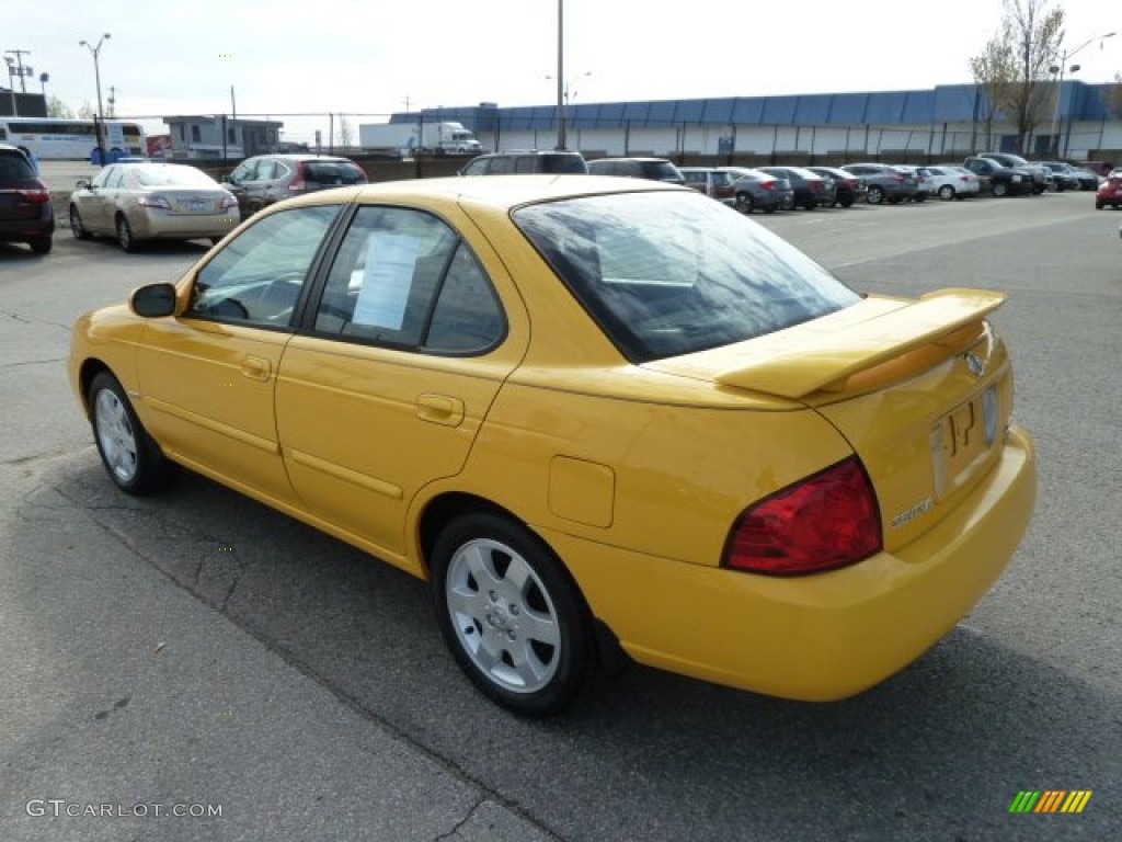 2006 Sentra 1.8 S Special Edition - Sunburst Yellow / Charcoal photo #3
