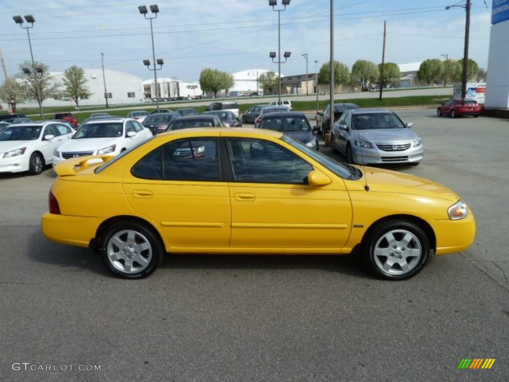 2006 Sentra 1.8 S Special Edition - Sunburst Yellow / Charcoal photo #6
