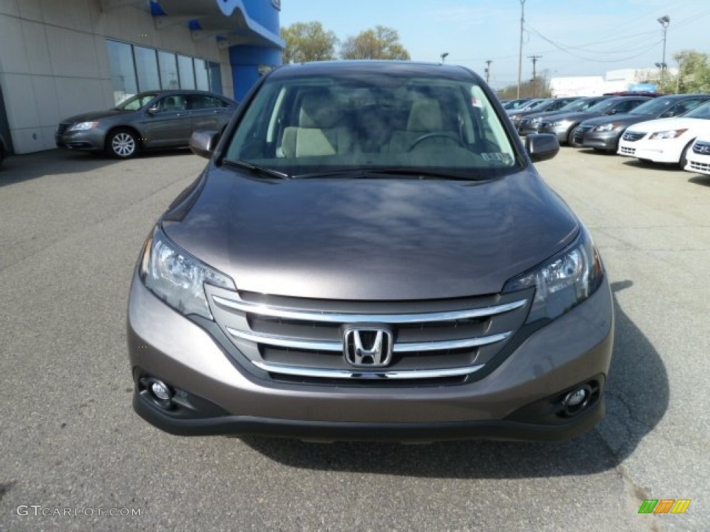 2012 CR-V EX 4WD - Urban Titanium Metallic / Beige photo #8