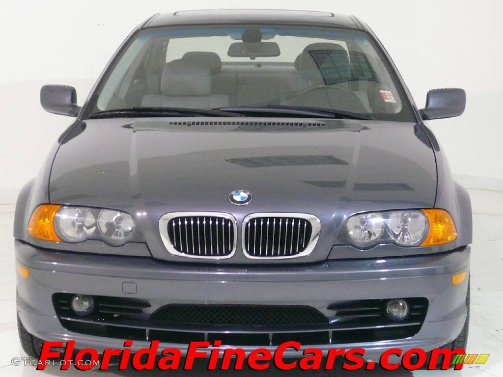 2003 3 Series 325i Coupe - Steel Blue Metallic / Grey photo #5