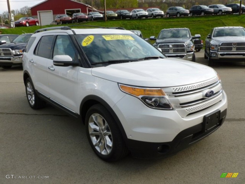 White Platinum Tri-Coat 2011 Ford Explorer Limited 4WD Exterior Photo #63189192