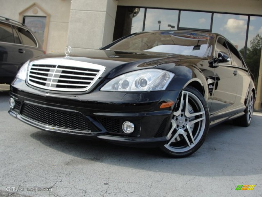 2008 S 63 AMG Sedan - Black / Black photo #1