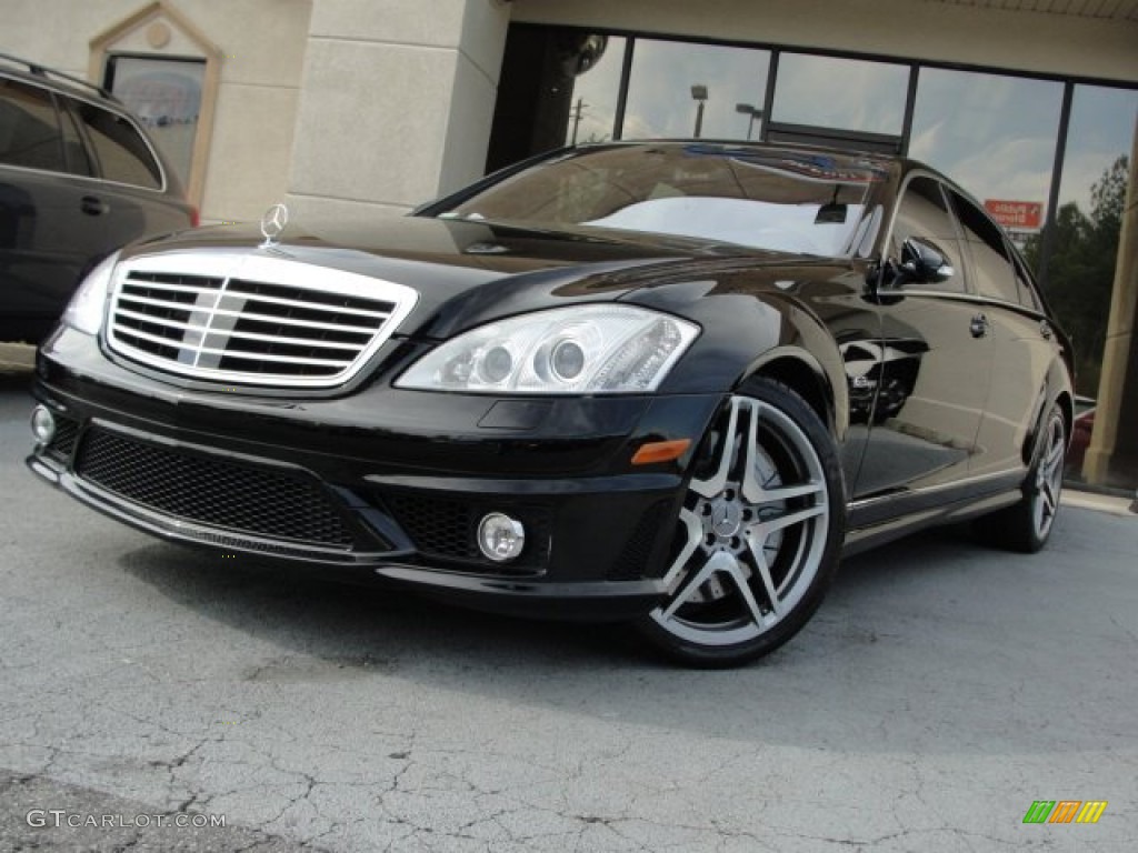 2008 S 63 AMG Sedan - Black / Black photo #2