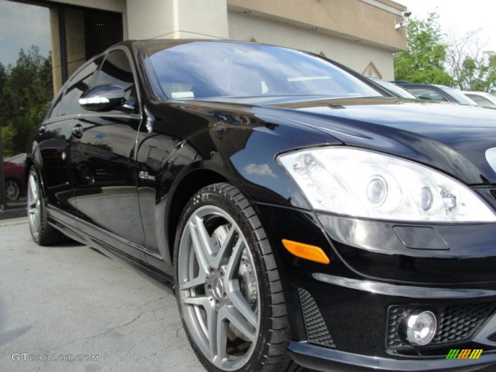 2008 S 63 AMG Sedan - Black / Black photo #7