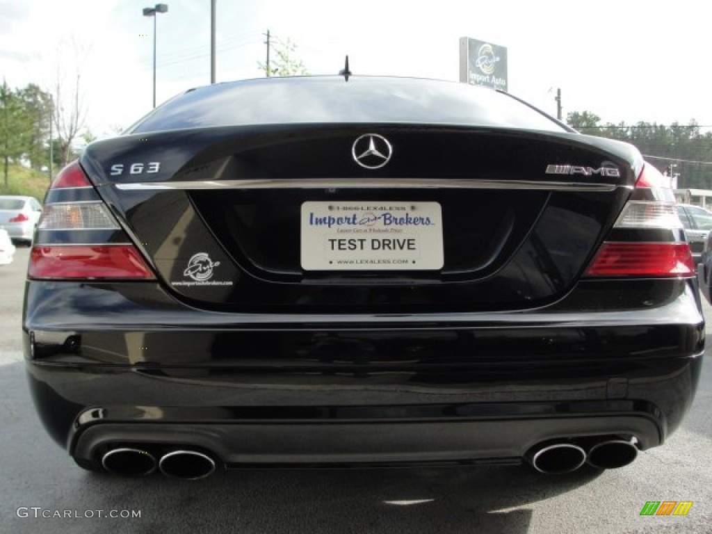 2008 S 63 AMG Sedan - Black / Black photo #12