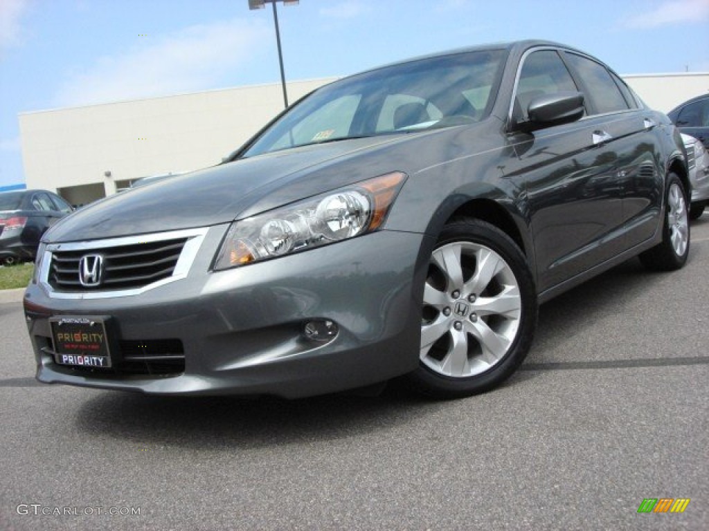 2010 Accord EX-L V6 Sedan - Polished Metal Metallic / Gray photo #1