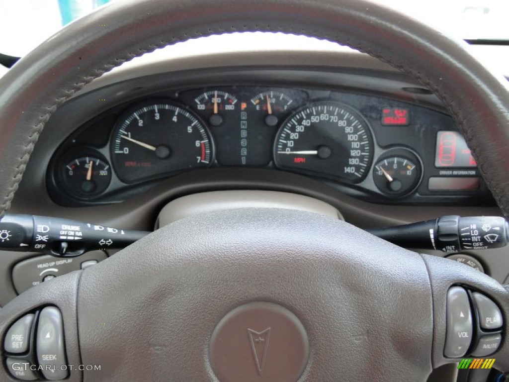 2002 Pontiac Bonneville SSEi Taupe Steering Wheel Photo #63192217