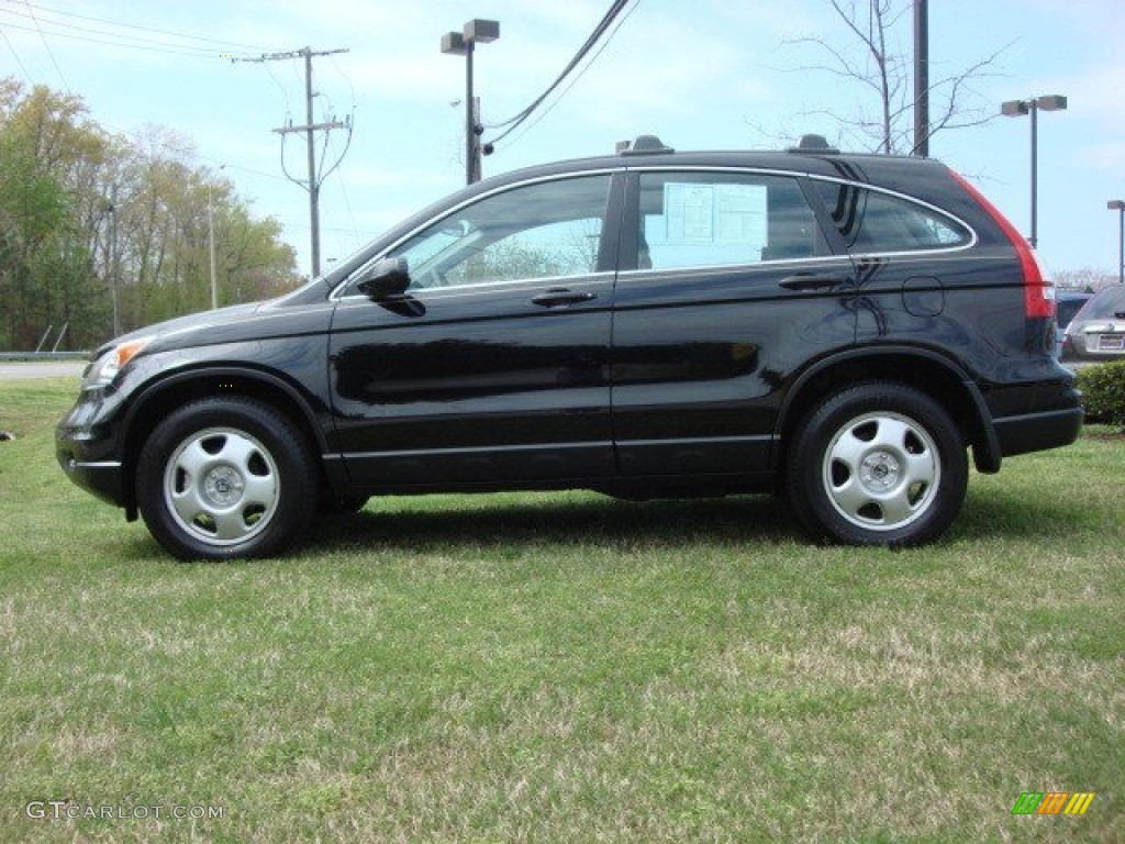 2010 CR-V LX - Crystal Black Pearl / Gray photo #3