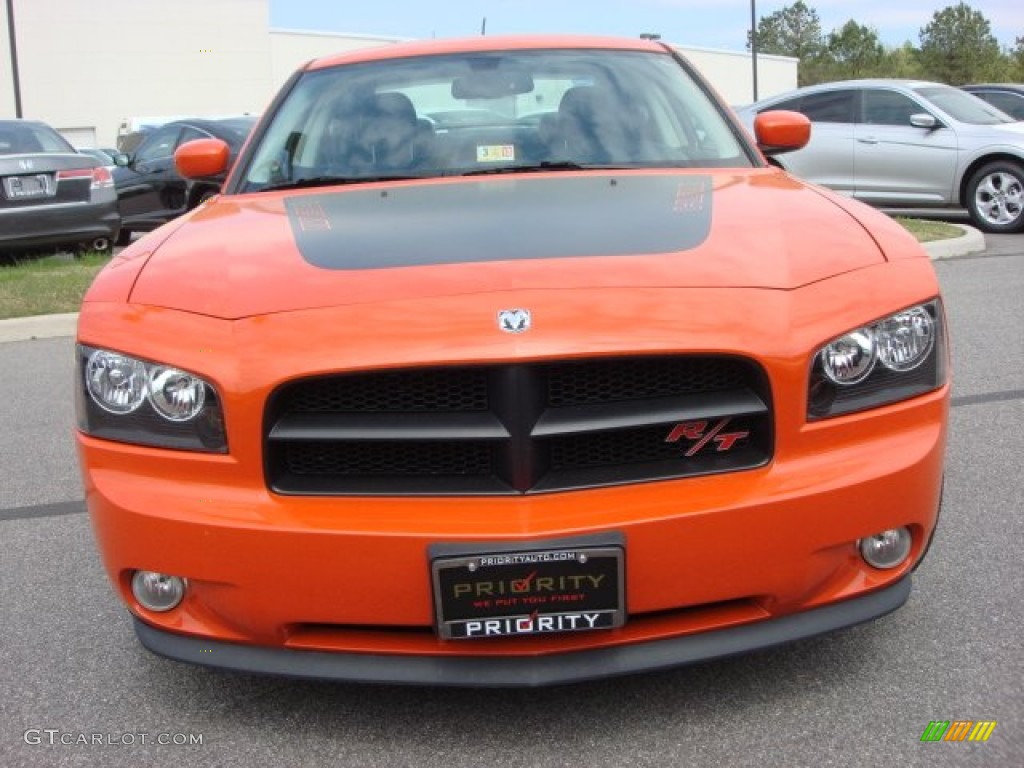 2008 Charger R/T Daytona - HEMI Orange Pearl / Dark Slate Gray photo #9