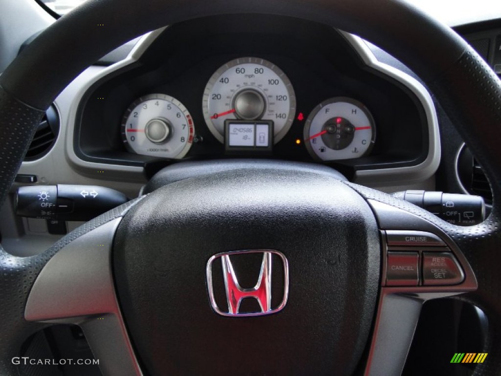 2010 Honda Pilot LX Gray Steering Wheel Photo #63193312