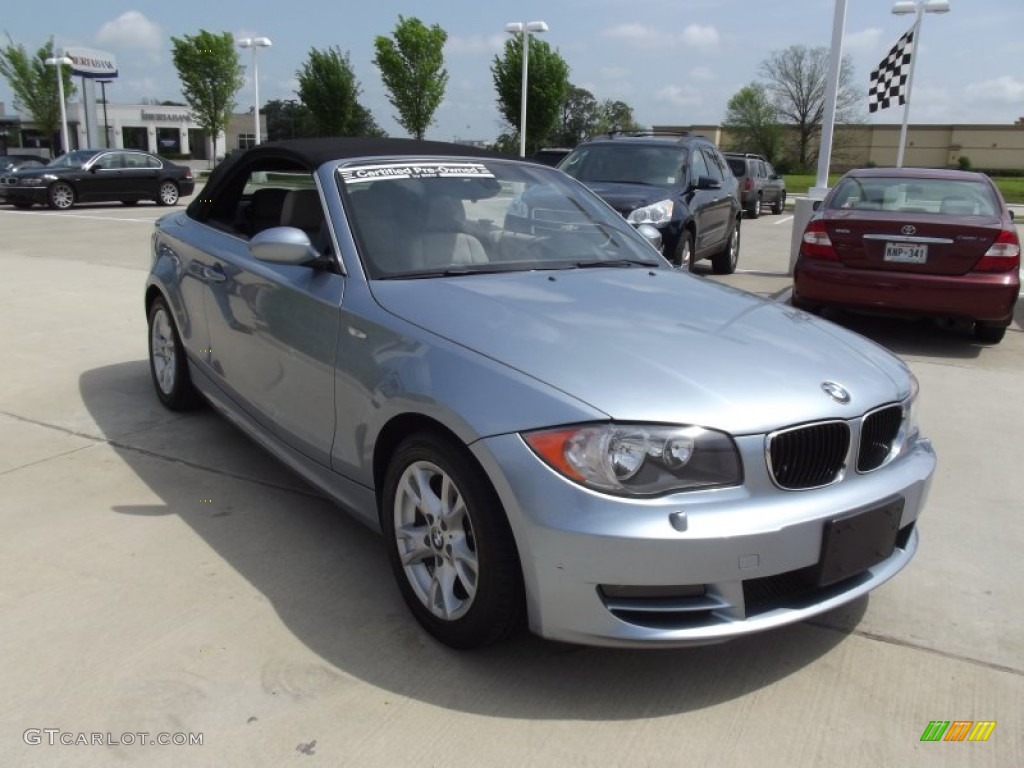 2008 1 Series 128i Convertible - Blue Water Metallic / Taupe photo #2