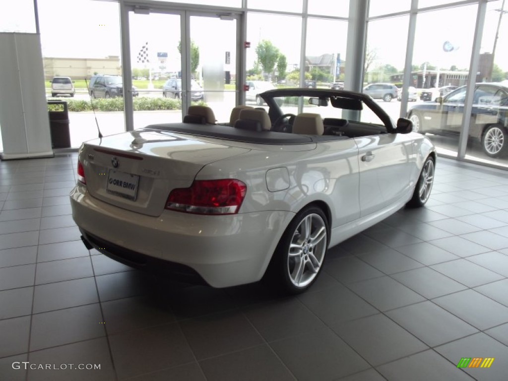 2012 1 Series 135i Convertible - Alpine White / Taupe photo #3