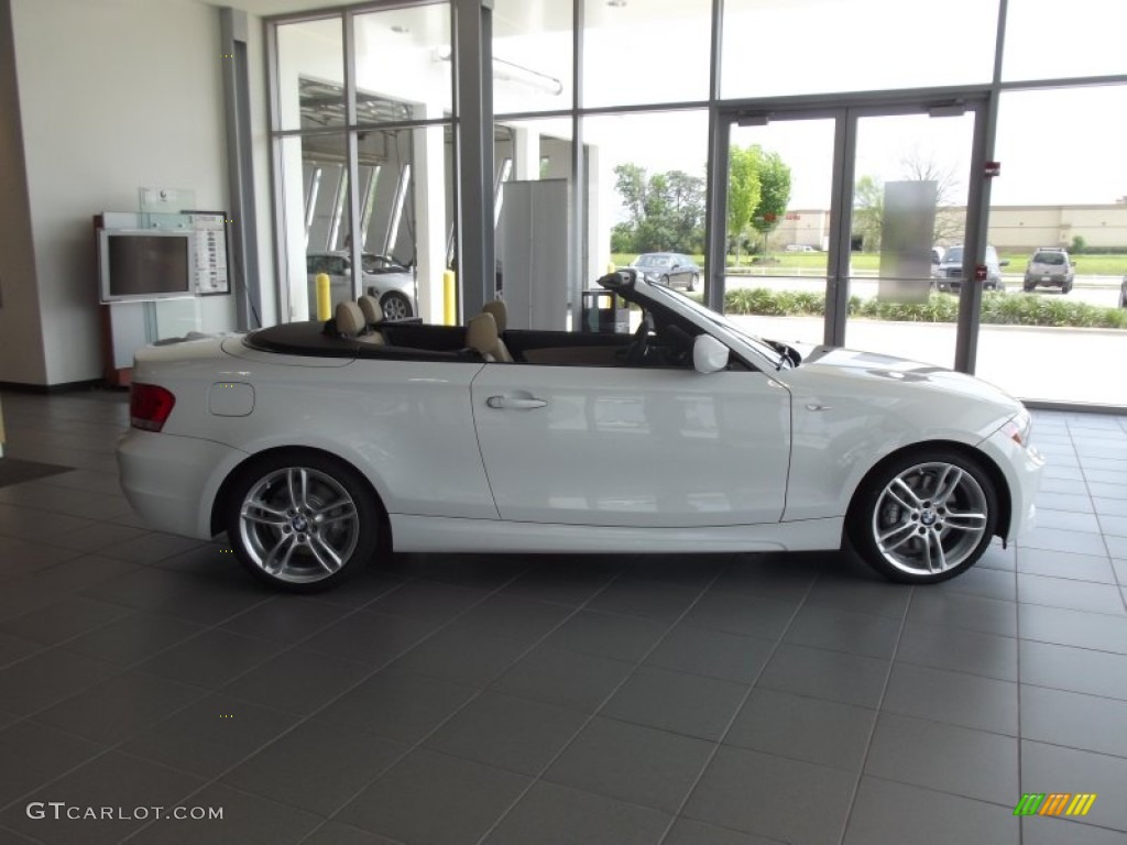 2012 1 Series 135i Convertible - Alpine White / Taupe photo #6