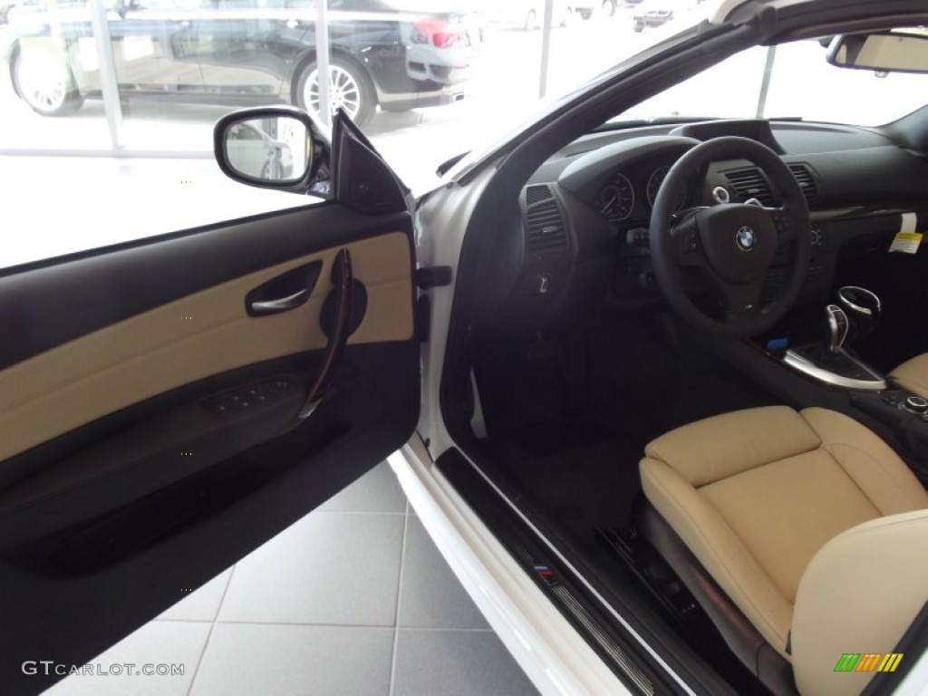 2012 1 Series 135i Convertible - Alpine White / Taupe photo #11