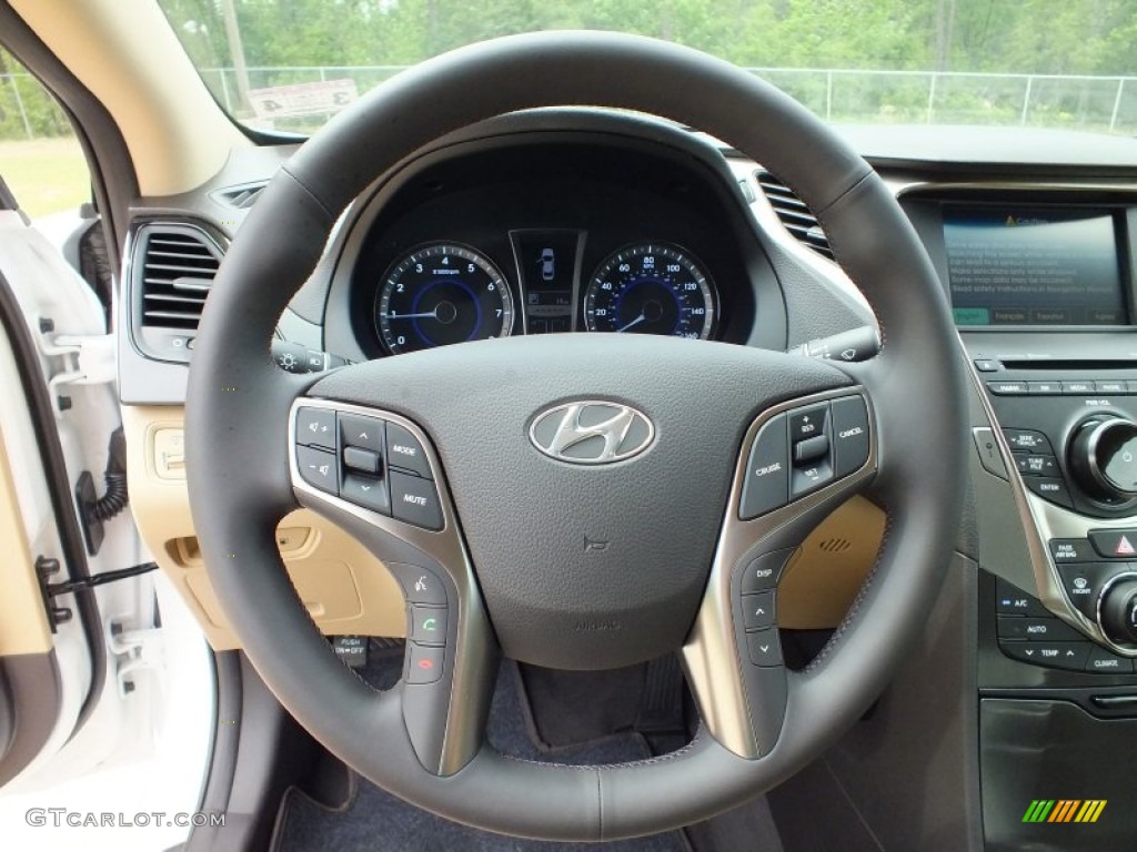 2012 Hyundai Azera Standard Azera Model Camel Steering Wheel Photo #63202134