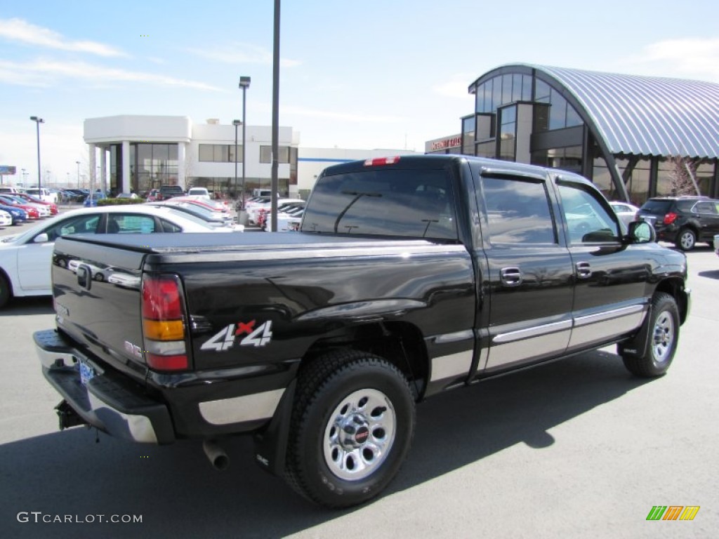 2007 Sierra 1500 Classic SL Crew Cab 4x4 - Onyx Black / Dark Pewter photo #7