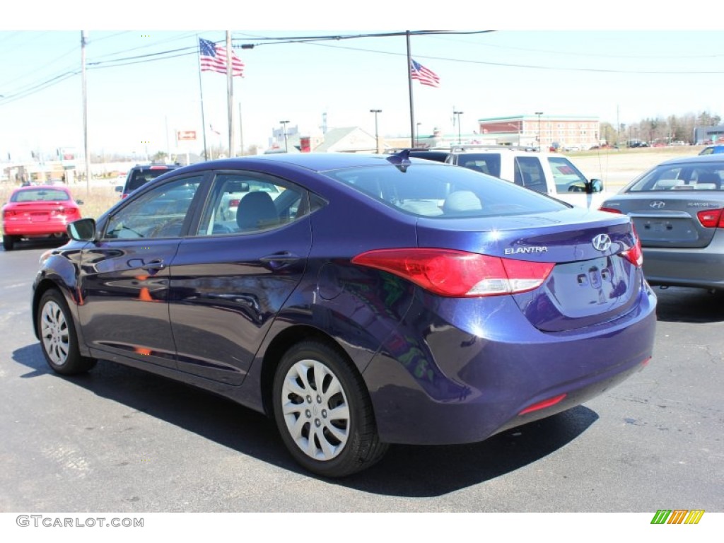 2011 Elantra GLS - Indigo Blue Pearl / Gray photo #2